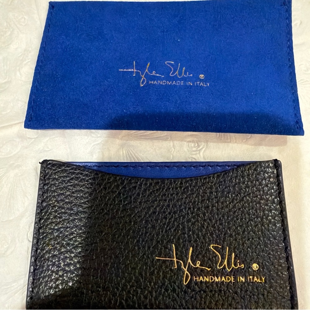 Tyler Ellis Black Leather Card Holder